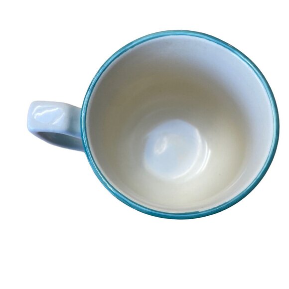 The Pioneer Woman Coffee Tea Mug Cup Teal Green Blue Floral - Picture 4 of 5